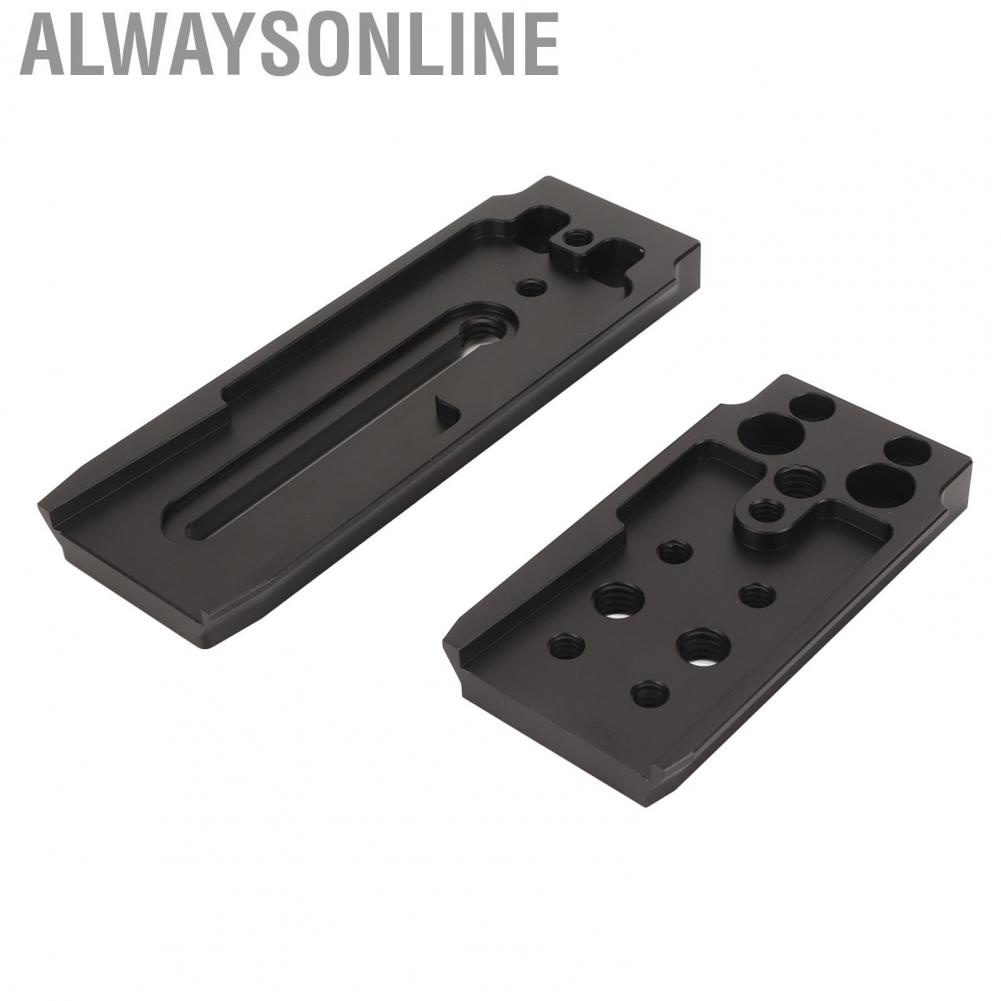 Alwaysonline L Shaped Quick Release Plate  Camera Bracket Vertical Horizontal Switching Black Aluminium Alloy for 1300D D850 5D T6i