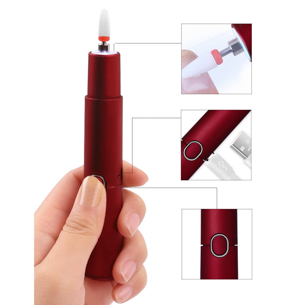 Mũi Khoan Móng Tay Bằng Điện Loại Bỏ Biểu Bì Da Chết