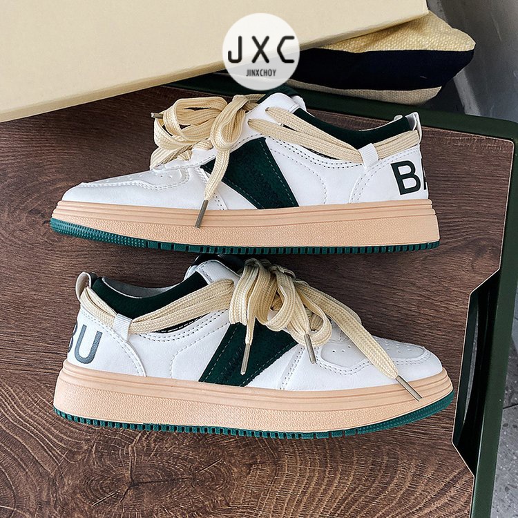 JINxCHOY Giày Nữ Đế Bằng Mũi Tròn Thoáng Khí Thoải Mái Thời Trang