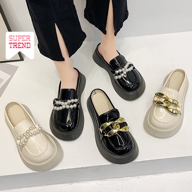 Platform fashion all-match half slippers