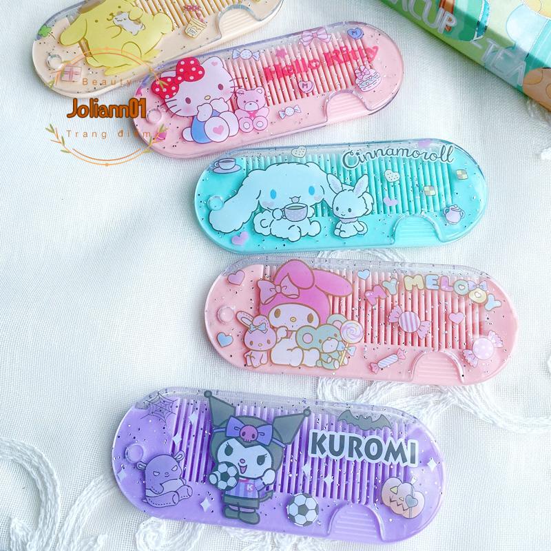🎐Joliann🎐Lược Chải Tóc Mini Bằng Nhựa Họa Tiết Hoạt Hình Kuromi Melody Dễ Thương Cho Bé Gái