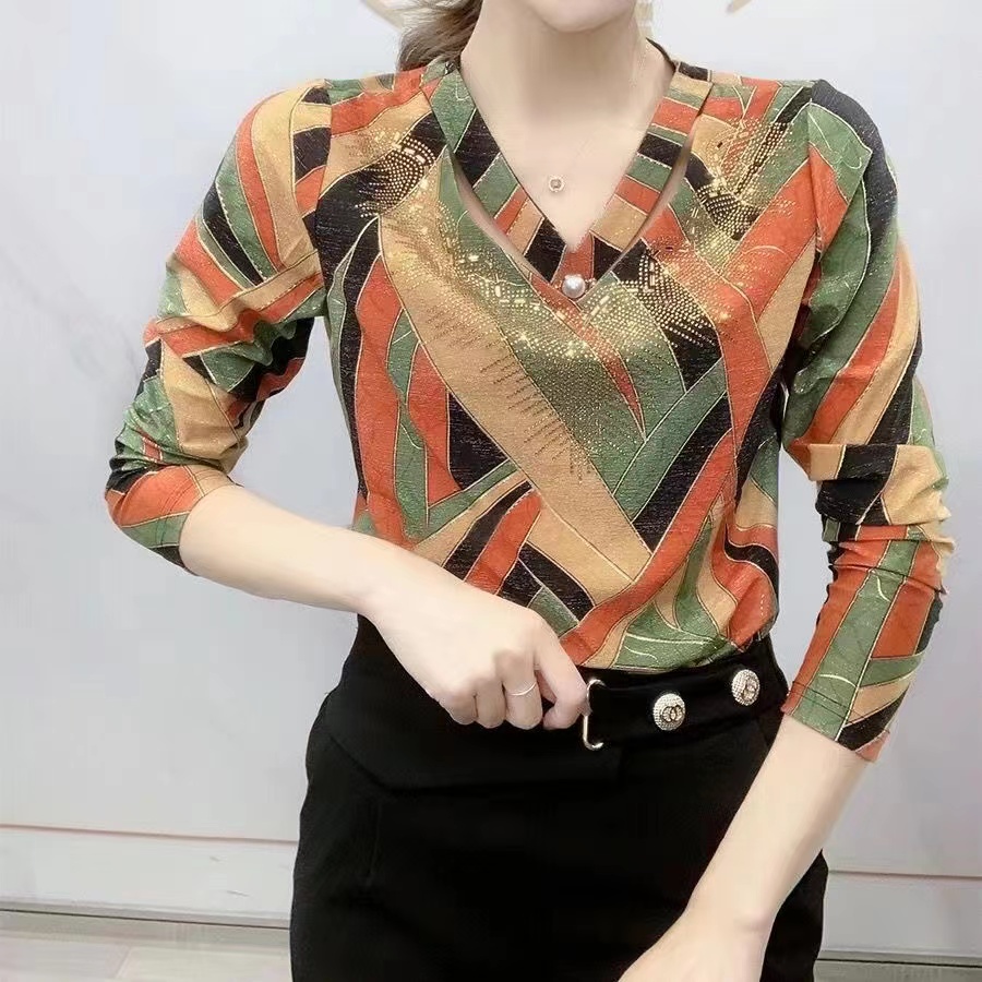 Áo Sơ Mi Tay Dài Plus Size Thời Trang Xuân Thu Cho Nữ Trung Niên