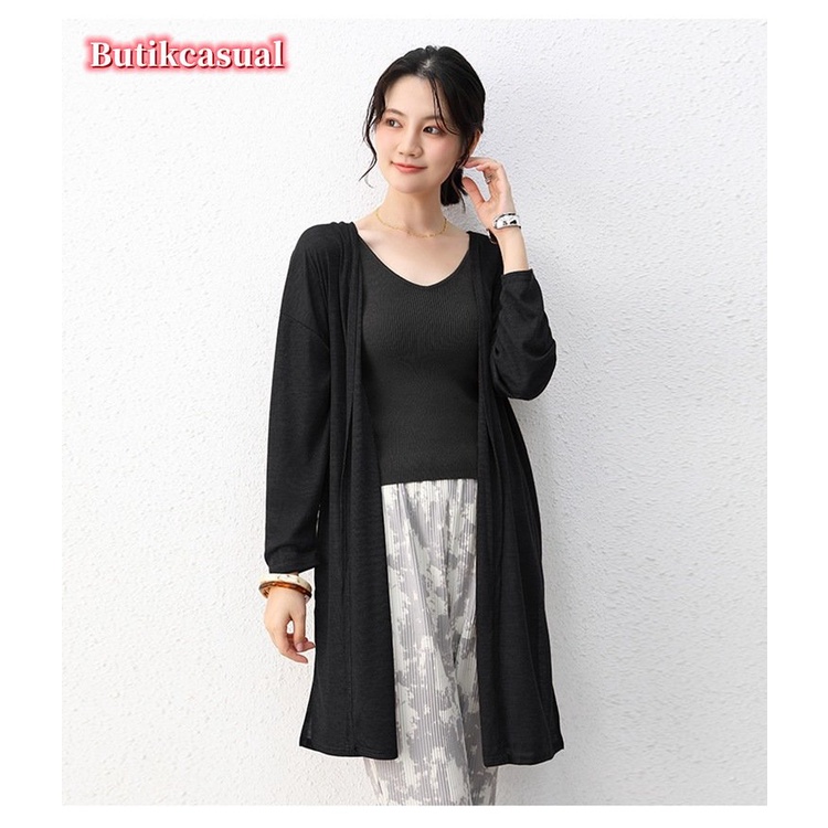 Áo Khoác cardigan Dáng Dài Rộng Tay Dài Chống Nắng Thời Trang Xuân Hè 2023 Cho Nữ