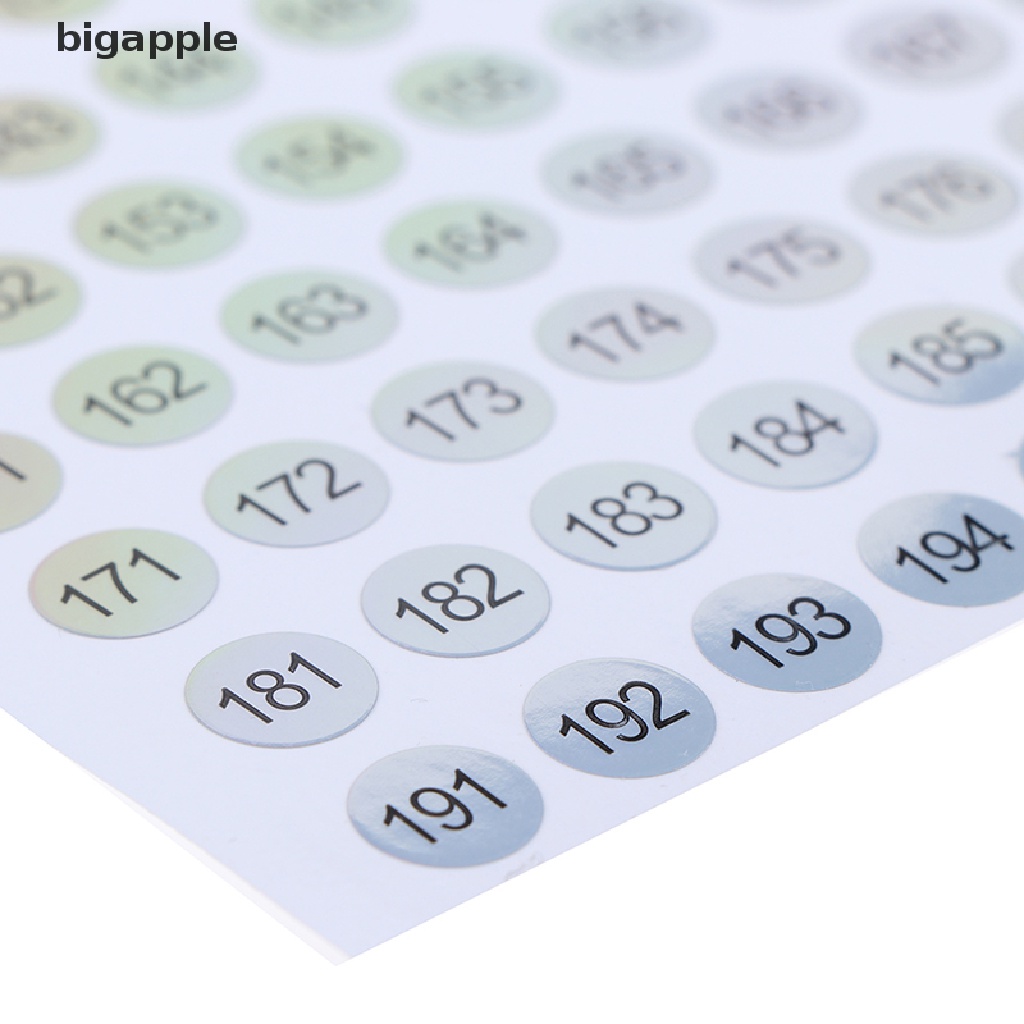 Set 1-200 Nhãn Dán Đánh Số Móng Tay Chống Nước Tiện Dụng
