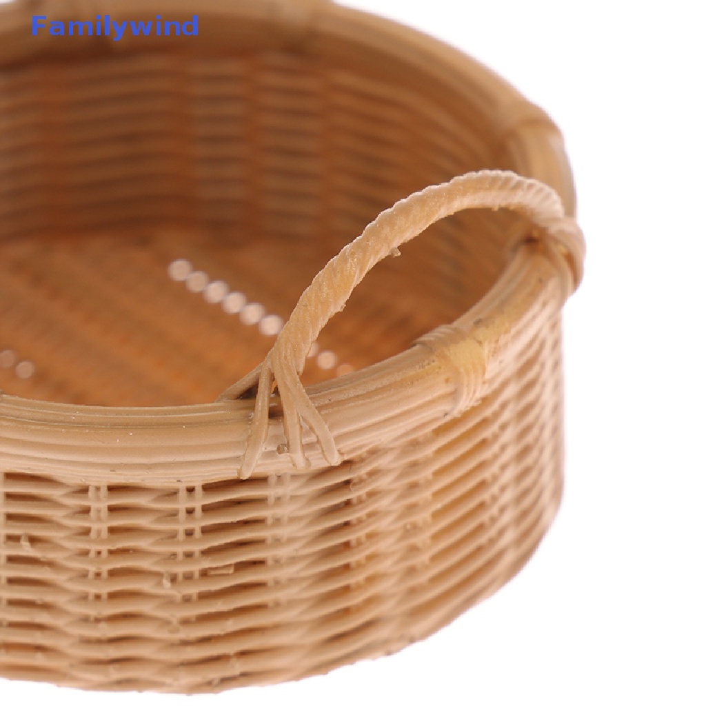 Giỏ Đựng Trái Cây / Bánh Mì Bằng Nhựa Resin Tỉ Lệ 1: 12 Trang Trí Nhà Búp Bê