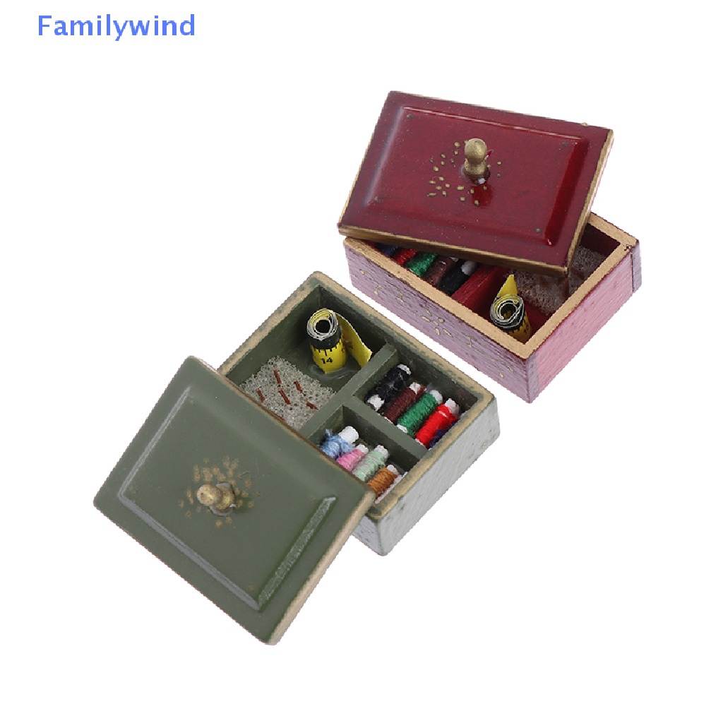 Hộp Dụng Cụ May Vá mini Tỉ Lệ 1: 12 Trang Trí Nhà Búp Bê