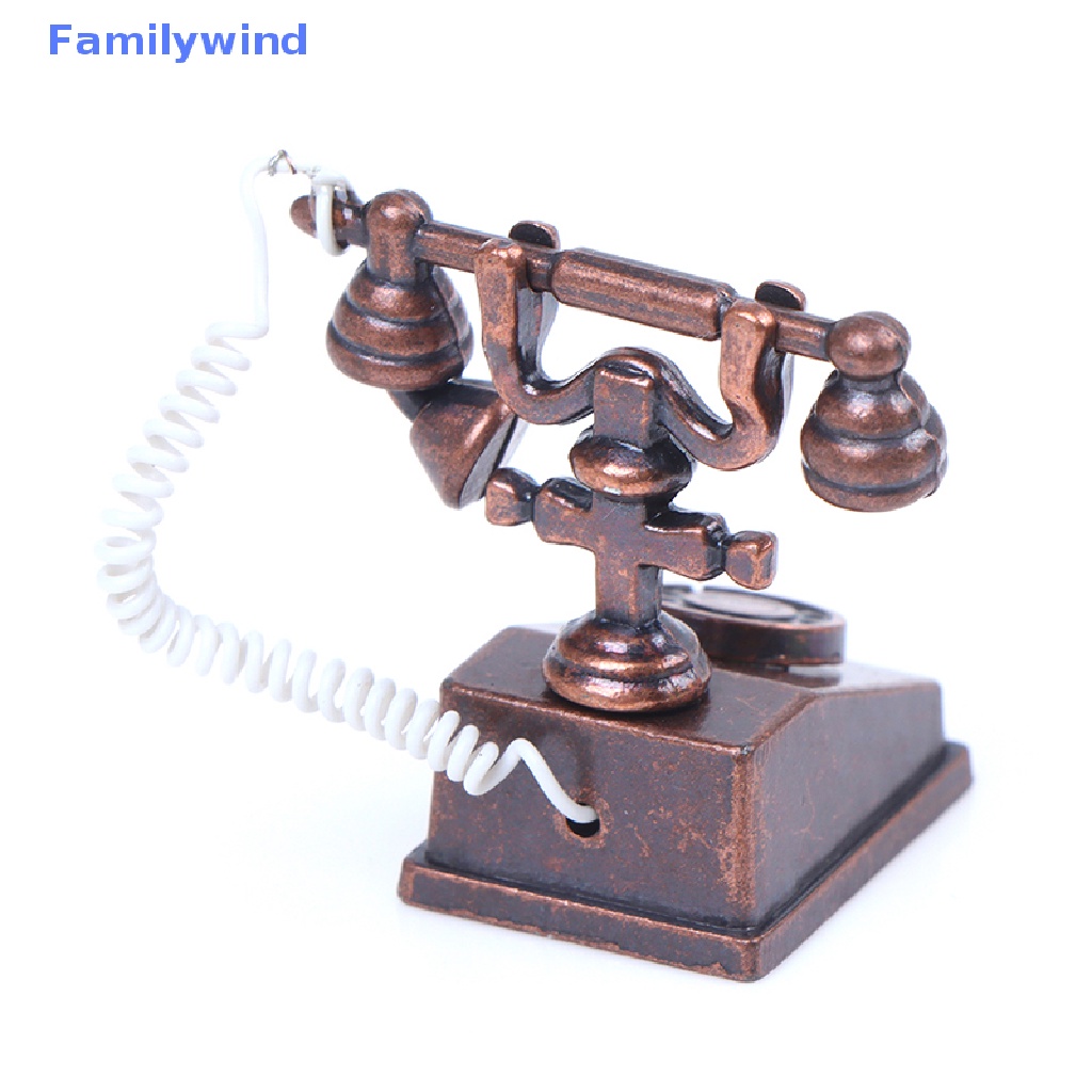 Điện Thoại Cổ Điển Mini Bằng Hợp Kim Tỉ Lệ 1 / 12 Trang Trí Nhà Búp Bê