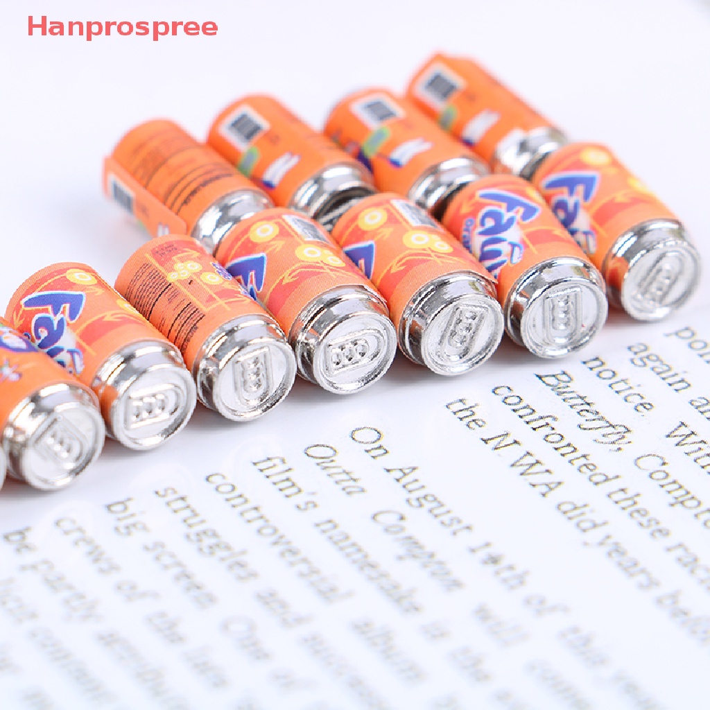 Set 6 Mô Hình Lon Nước Ép Mini Bằng Kim Loại Trang Trí Nhà Búp Bê