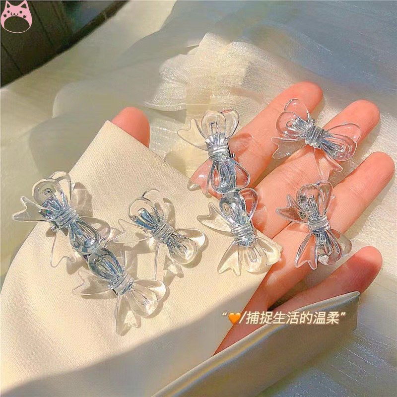 Kẹp Tóc Hình Bướm Trong Suốt Đơn Giản Xinh Xắn