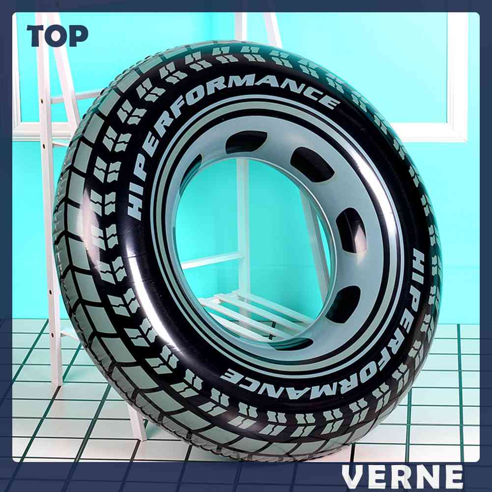 Phao Bơi Bơm Hơi Hình Bánh Xe Màu Đen Dành Cho Mùa Hè