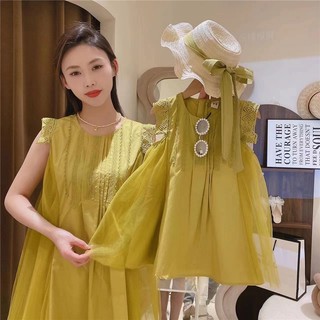  Hàng Có Sẵn Đầm Mùa Hè Màu Trơn Phong Cách Mori Hàn Quốc Thời Trang Cho Mẹ Và Bé