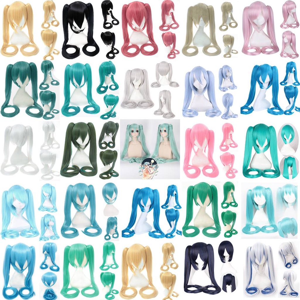 Tóc Giả Hóa Trang Nhân Vật Hatsune Miku Nhiều Màu Sắc Phong Cách Nhật Bản GP1 PG1