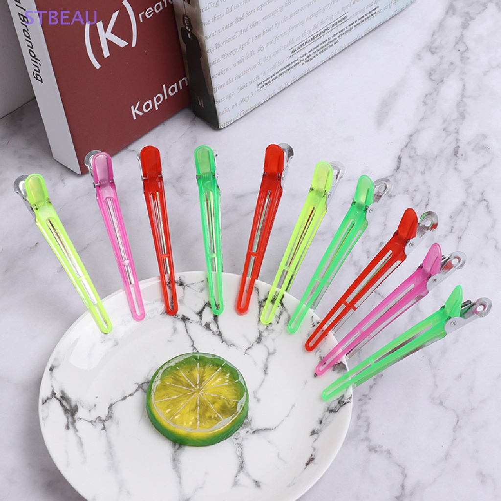 Set 10 Kẹp Tóc Nhựa Chuyên Dụng Cho Salon Làm Tóc