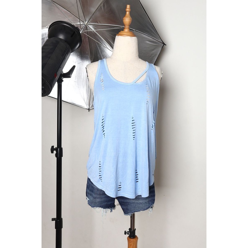 Áo thun sát nách wash rách Express One Eleven