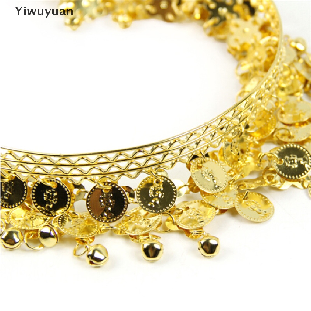 &lt; Yiwuyuan &gt; Băng Đô Đính Đồng Xu Phụ Kiện Múa Bụng Cho Nữ