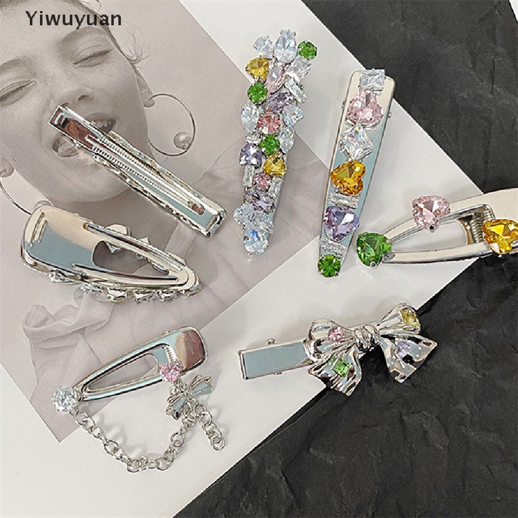 Kẹp Tóc Mỏ Vịt Đính Đá Nhiều Màu Sắc Thời Trang Hàn Quốc