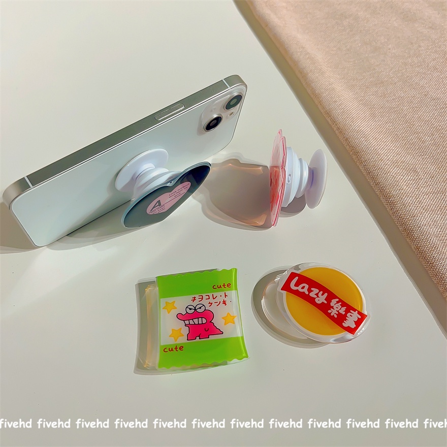 Giá Đỡ Điện Thoại Có Nút Bấm Họa Tiết Hoạt Hình Dễ Thương