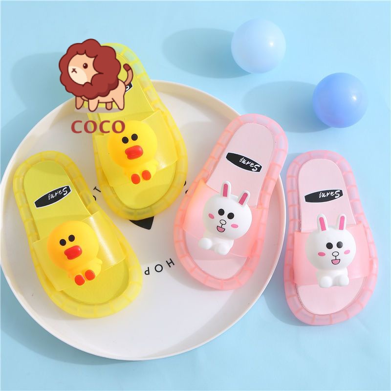 Dép Đi Trong Nhà / Ngoài Trời Họa Tiết Hoạt Hình Có Đèn Phát Sáng Dành Cho Bé