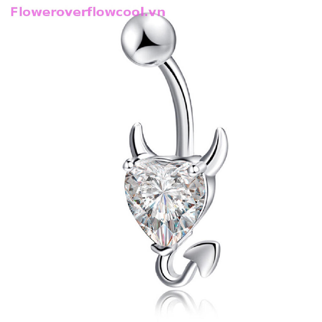Khuyên RốN HìNh Tim ĐíNh Đá Xinh XắN