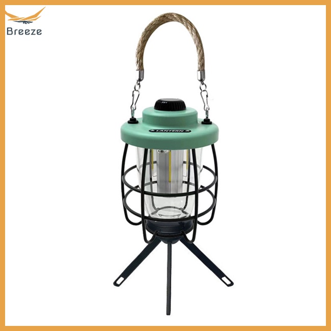 Đèn Cắm Trại Phong Cách Retro 2000mah Chống Thấm Nước Kèm Sạc Usb Tiện Dụng