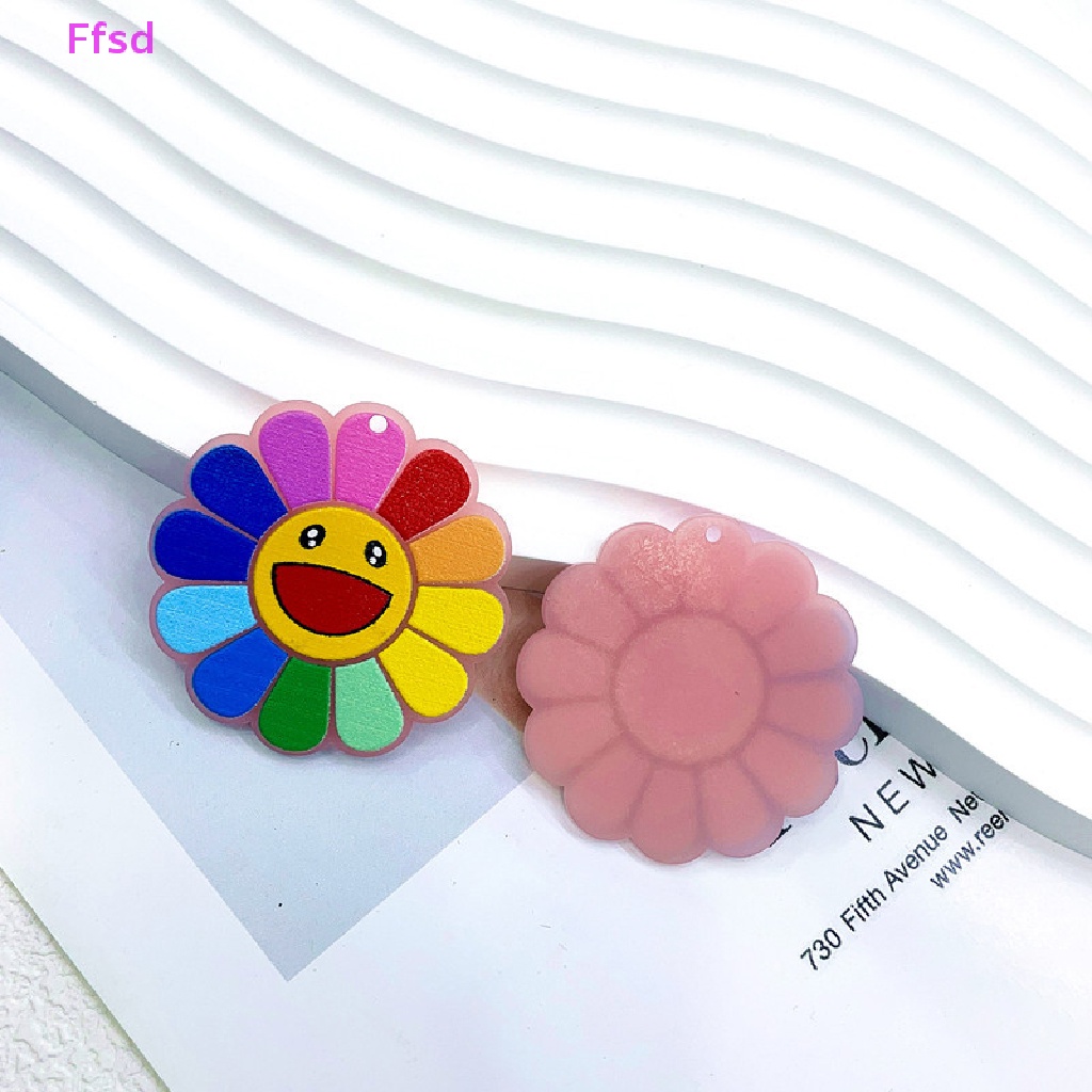{Ffsd} Móc Khóa Acrylic Phát Quang 45mm Hình Hoa Hướng Dương Đầy Màu Sắc Làm Quà Tặng Trang Sức