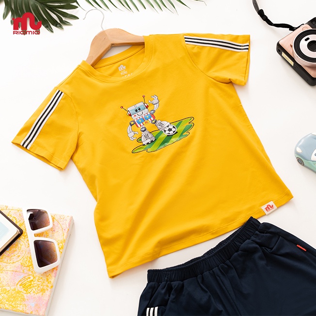 Đồ bộ thun cotton bé trai mùa hè Riomio size 2,3,4,5,6,7 tuổi co giãn thoáng mát mặc nhà đi chơi RBT585