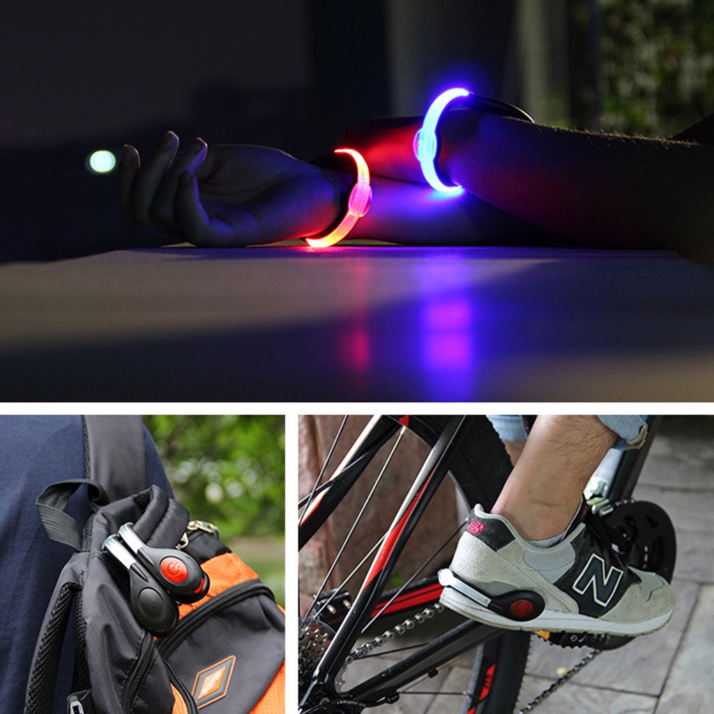 ⚡Còn Hàng⚡Đèn Gắn Giày Đèn Led Xe Đạp Đèn Cảnh Báo An Toàn Chạy Bộ Ban Đêm Ngoài Trời Thời Trang Nhẹ Bị I Xe