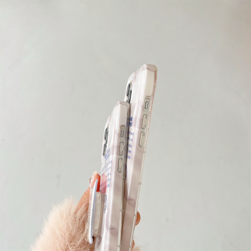 Ốp Điện Thoại TPU Dẻo Họa Tiết Mặt Cười Kèm Giá Đỡ Chống Sốc / Rơi Cho iphone 14 Pro Max 13 12 11