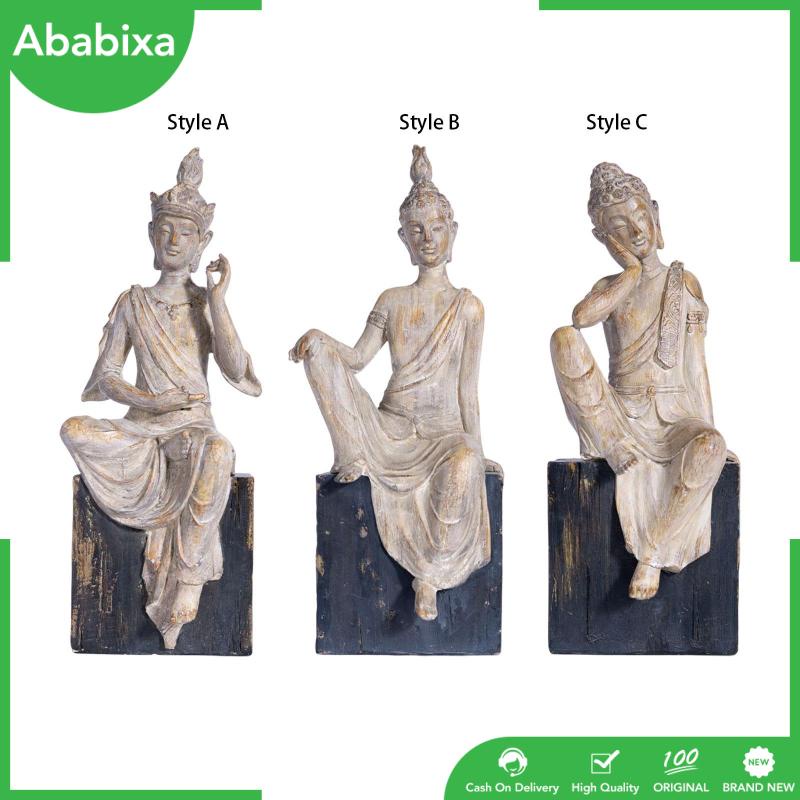 Đồ trang trí Tượng Phật Ngồi Thiền Bằng Nhựa Resin Chạm Khắc Thủ Công Trang Trí Nhà Cửa / Văn Phòng