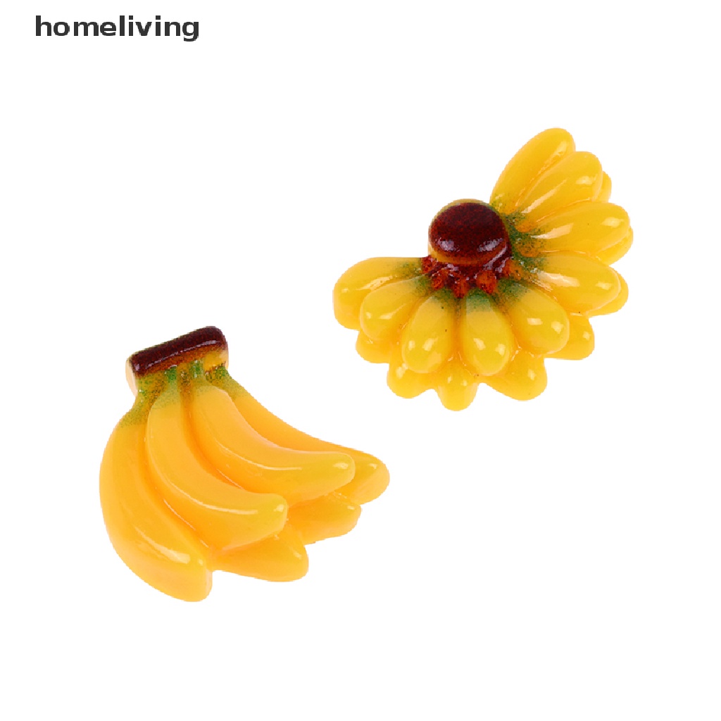 Set 10 Quả Chuối Giả Trang Trí Nhà Búp Bê Tỉ Lệ 1: 12