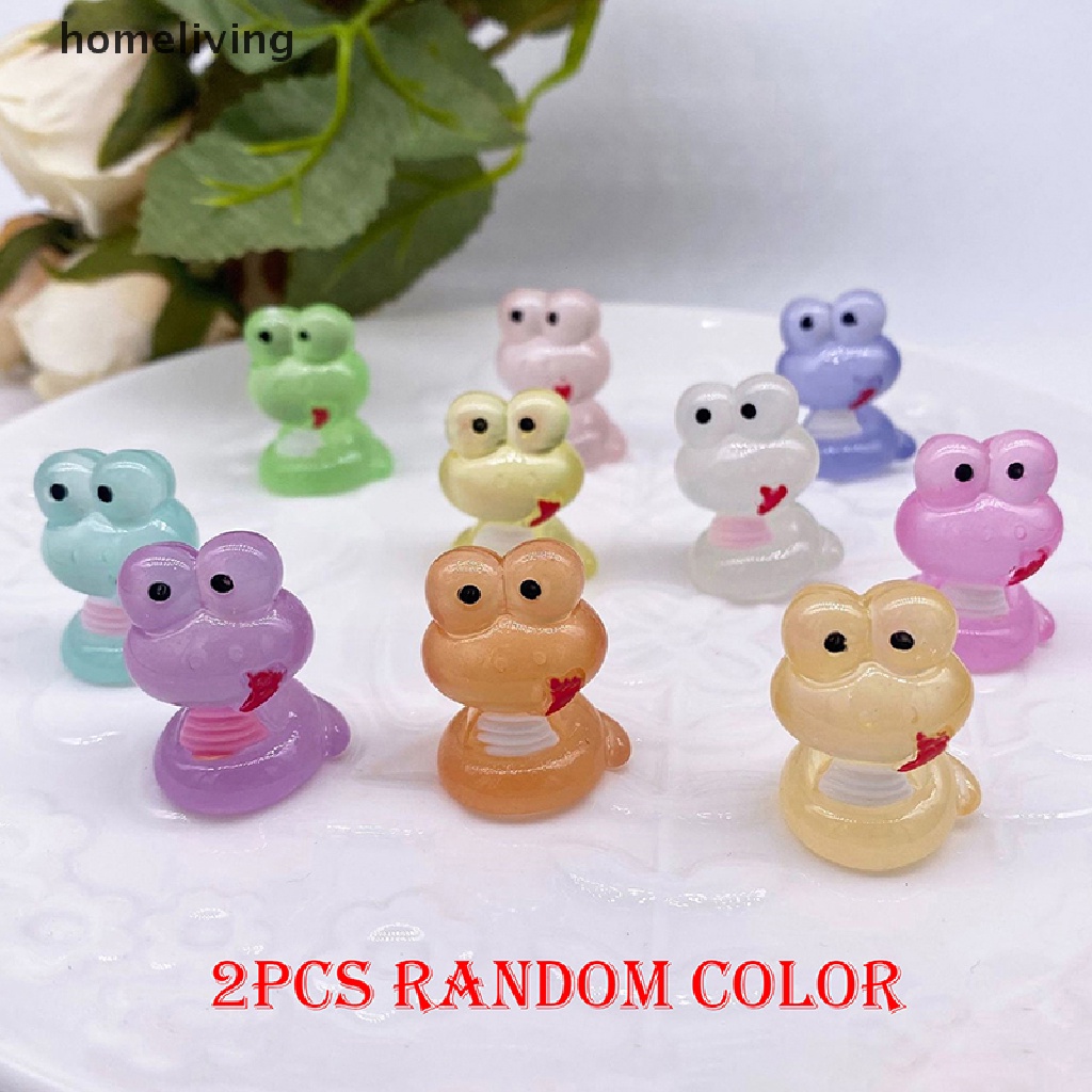 Set 2 Đồ trang trí Rắn Hoạt Hình Trung Quốc Dạ Quang Trang Trí Tiểu Cảnh