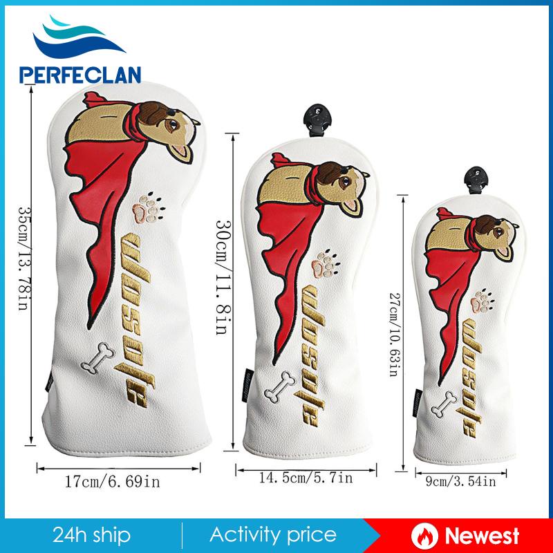 Set 4 Vỏ Bọc Đầu Gậy Đánh Golf Bằng PU Có Thể Thay Đổi Được