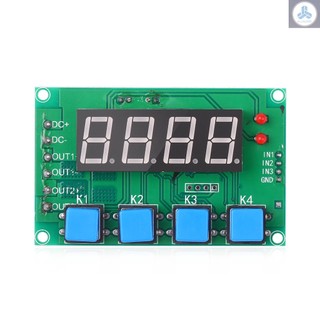 7-27V 2-Channel Time Relay Module Digital Time Cycle Delay Switch Control with 0.01s-999min Timing Range for Smart Home Industrial Control
