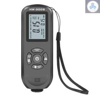HW-300S Coating Thickness Gauge High Accurancy Digital Paint Film Thickness Tester LCD Backlight Display Thickness Measuring Tool
