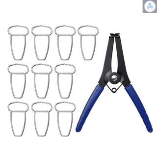 Spring Clamp Pliers with 10 Miter Clamps Woodworking Tool Miter Pliers and Clips for Frames Moldings Wooden Composite Miter Corners