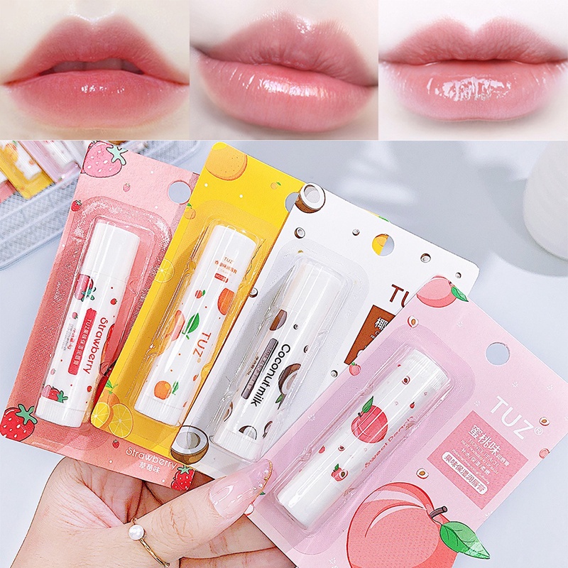 Son Dưỡng Môi Chiết Xuất Cam / Đào Ngọt Ngào Dưỡng Ẩm Chống Khô Môi Tẩy Tế Bào Chết