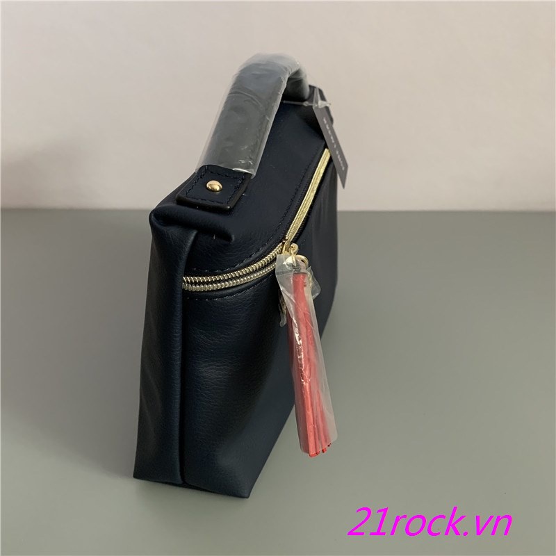 Bán Chạy ~ Túi Đựng Mỹ Phẩm Estee Lauder Da Pu Mềm Màu Xanh Navy Phong Cách Mới