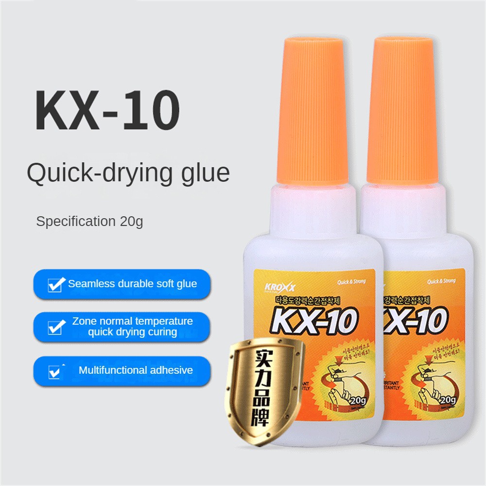 Keo Dán Nhựa Resin Khô Nhanh Hàn Quốc KX-10 20G Cyanoacrylate Cho Giày Da Nứt Nẻ