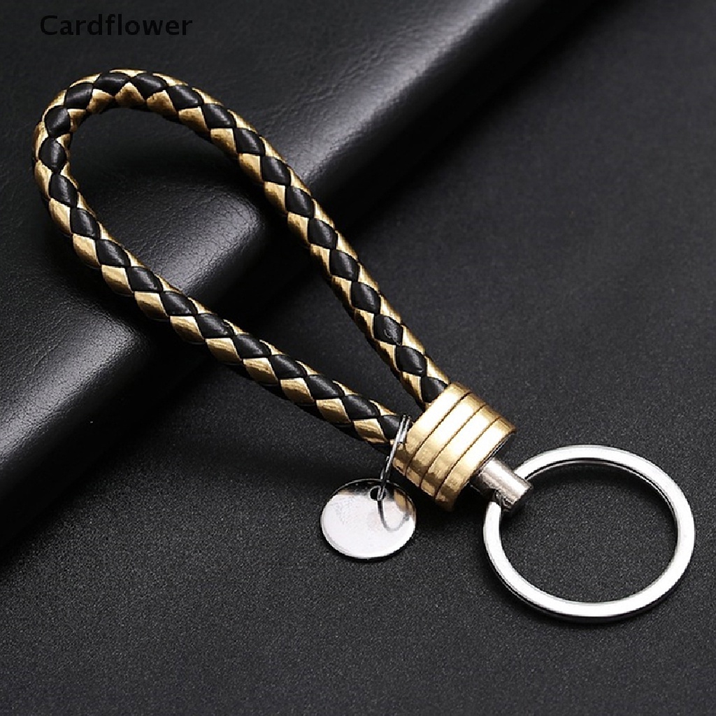 < Cardflower > Móc Chìa Khóa Xe Hơi / Túi Xách Da PU Bện Nhiều Màu Sắc Diy Đa Dạng