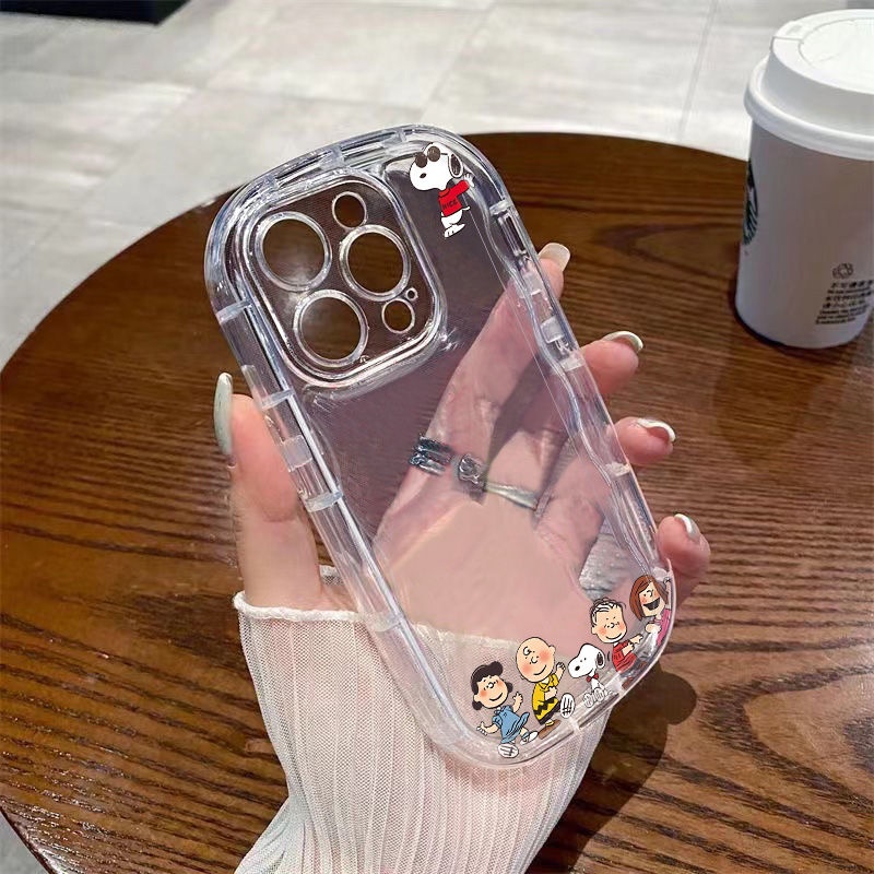 ✅Ốp Điện Thoại Mềm Trong Suốt Chống Sốc Hình Snoopy Cho Apple promax xs 7iPhone1413 / 11 / xr / 8p 12 7KEE