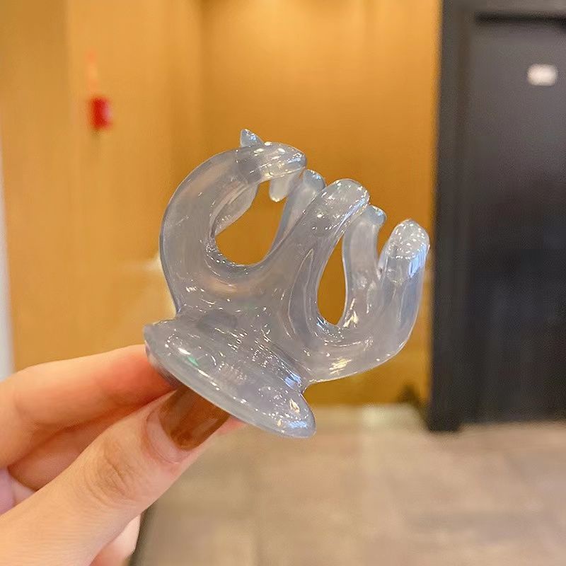 Kẹp Tóc Cỡ Lớn Bằng Acrylic Màu Xanh Lá Thời Trang Mùa Hè Cho Nữ