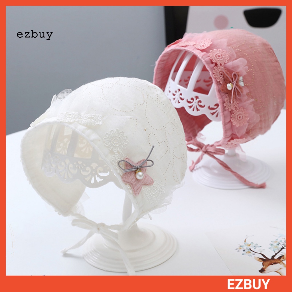 Mũ Beanie Mỏng Thấm Hút Mồ Hôi Trang Trí Ngôi Sao Năm Cánh Cho Bé Sơ Sinh