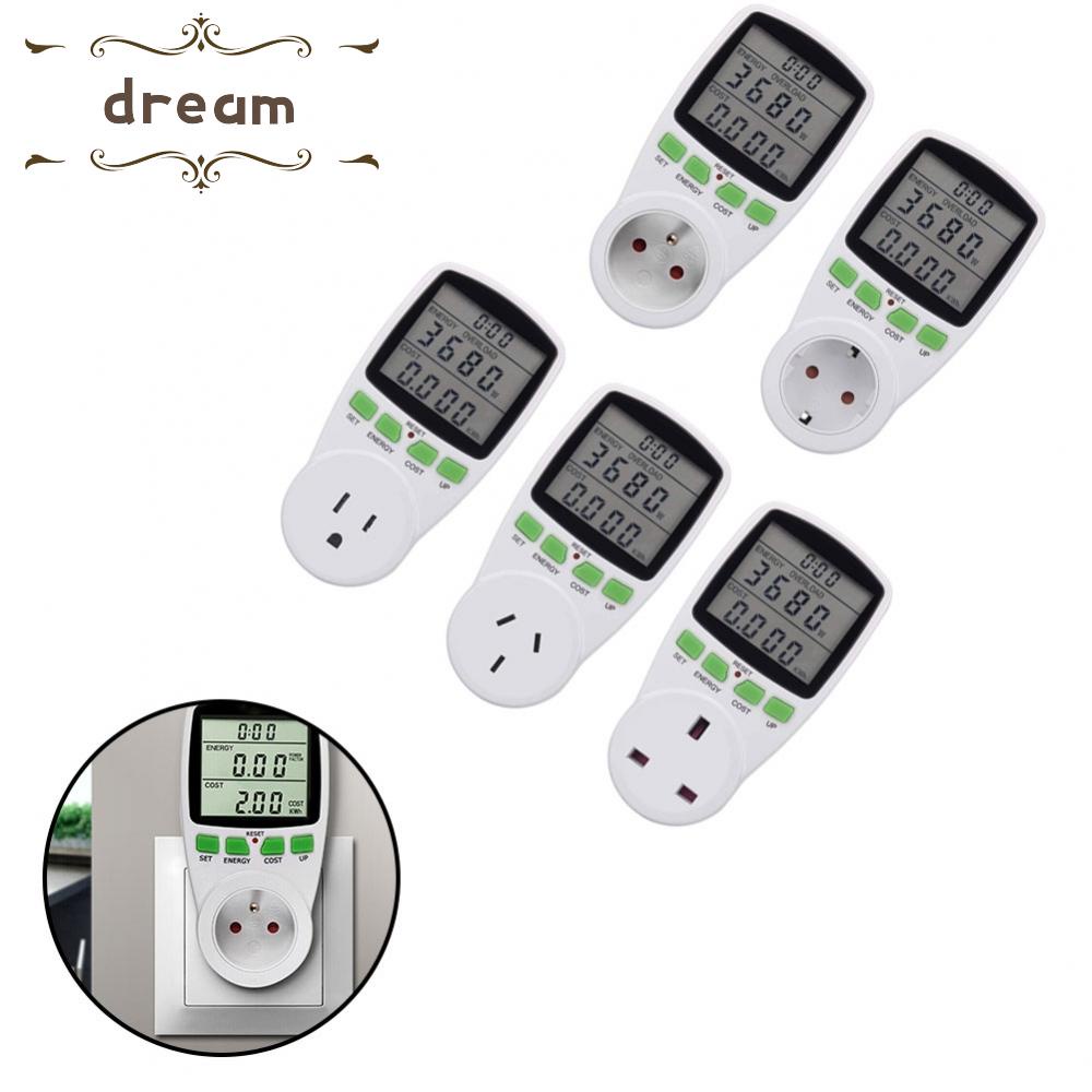 【DREAMLIFE】1 * Energy Consumption Energy Costs Measuring Device Electricity Meter UK Socket