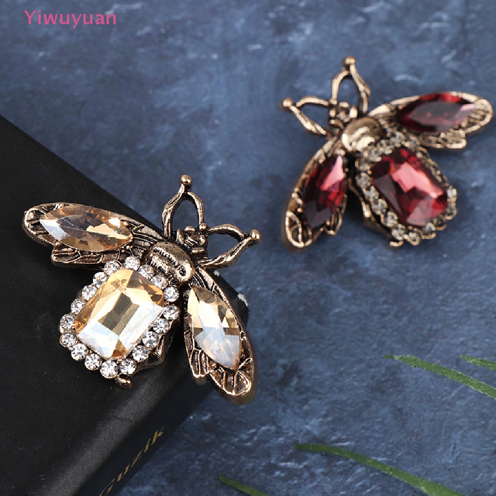 Ghim Cài Áo Hình Chú Ong Đính Đá Pha Lê Phong Cách Vintage Mới