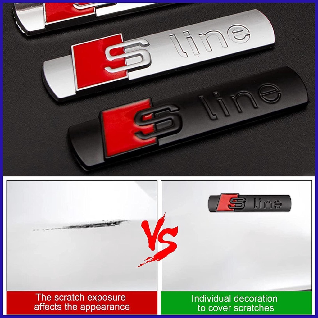 Logo Dán Trang Trí Xe Hơi Sline Q5 Q7 A3 A5 A4L A6L A8L Đẹp Mắt