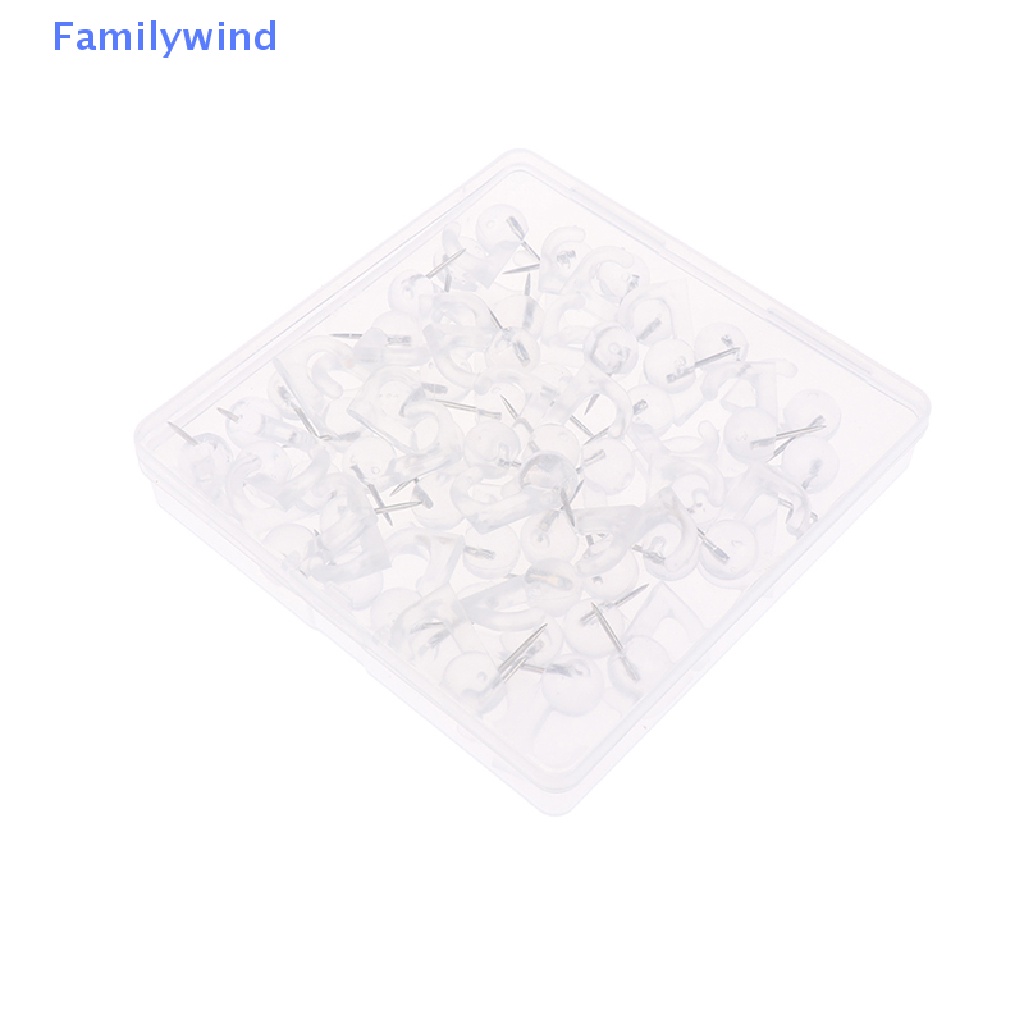 Hộp 50 Móc Treo Đồ Đầu Tròn Bằng Nhựa Tiện Dụng