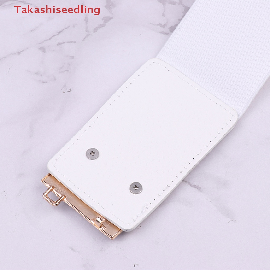 Thắt Lưng Co Giãn Phối Khóa Vuông Trang Trí Đầm Nữ