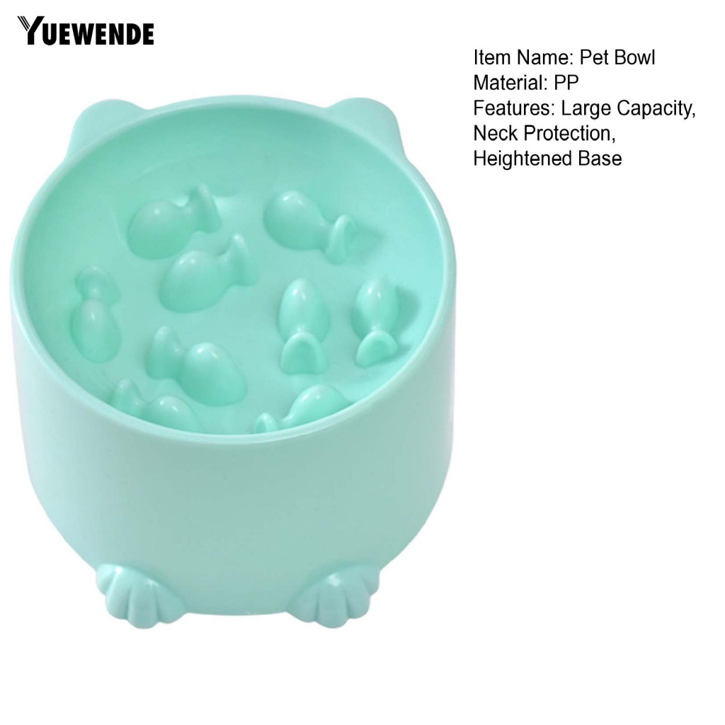 Yue.z Tô Đựng Thức Ăn Cho Thú Cưng Đế Cao Dễ Vệ Sinh