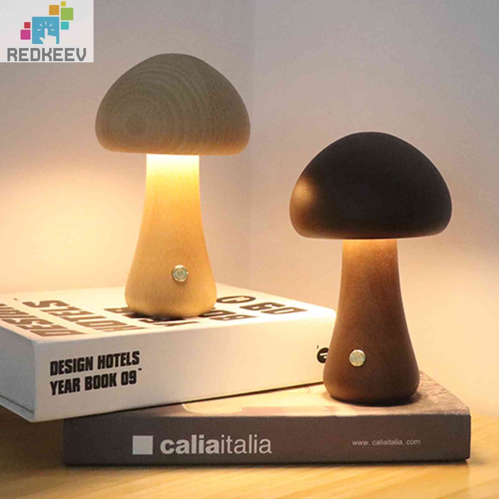 Đèn Ngủ Để Bàn Hình Cây Nấm 450mAh Sạc Cổng USB Dùng Làm Quà Tặng Đám Cưới