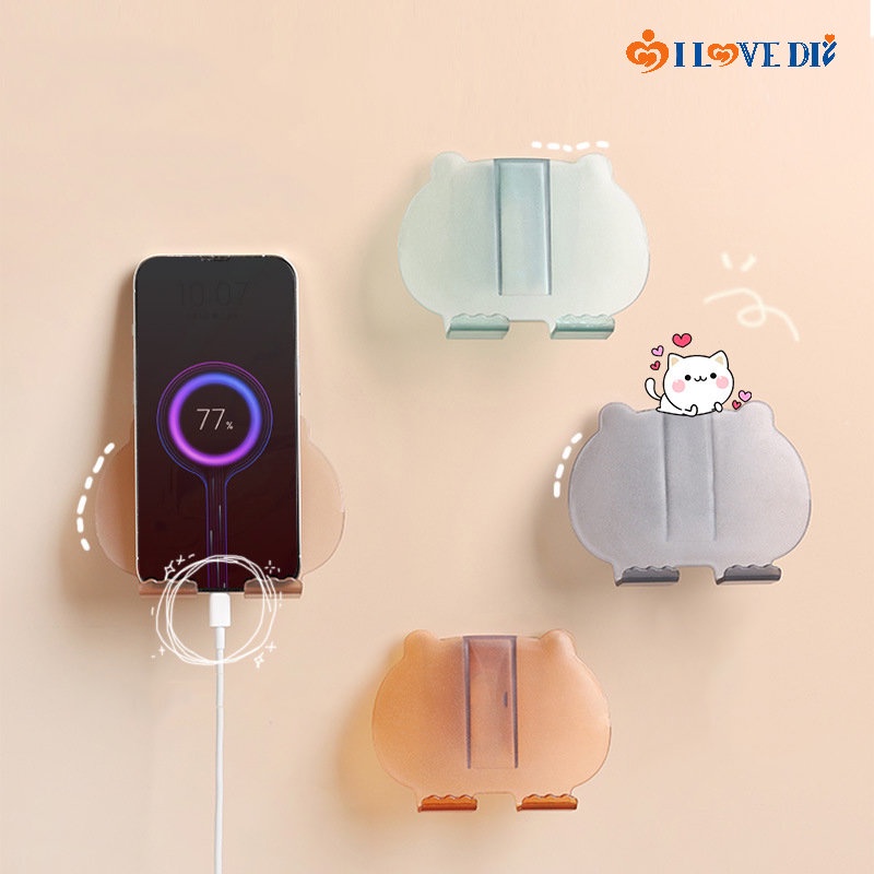 Giá Đỡ Điện Thoại / Máy Tính Bảng Bằng Nhựa Gắn Tường Tiết Kiệm Không Gian Tiện Dụng